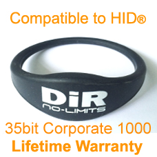 Proximity Wristband - 35bit Corporate 1000 format compare to HID reader